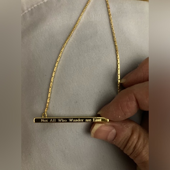 NWT Sterling Forever bar adjustable bracelet with “Not all who wander are lost”. - Picture 1 of 5